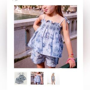 Oeuf kids smocked two piece set